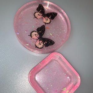 Butterfly Coasters with jewelry holder